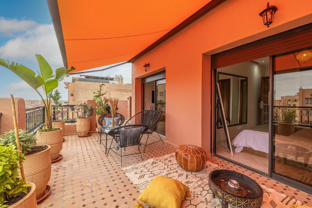 L'Atlas - Appartement Authentique A Gueliz Marrakesch Zimmer foto